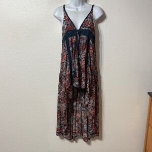 Cotton Candy Boho Floral High Low Top Small